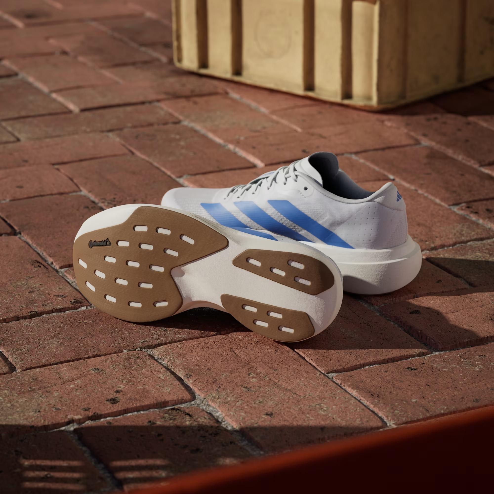 Alternative view of Giày Adidas Adizero Evo SL 'White Blue Fusion' JS4454