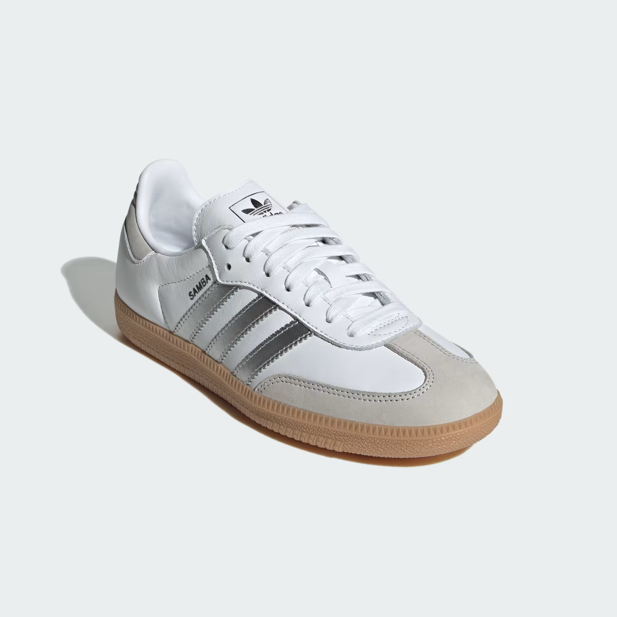 Giày Adidas Samba OG 'White Silver Metallic Grey' JI2725 - Ảnh 3