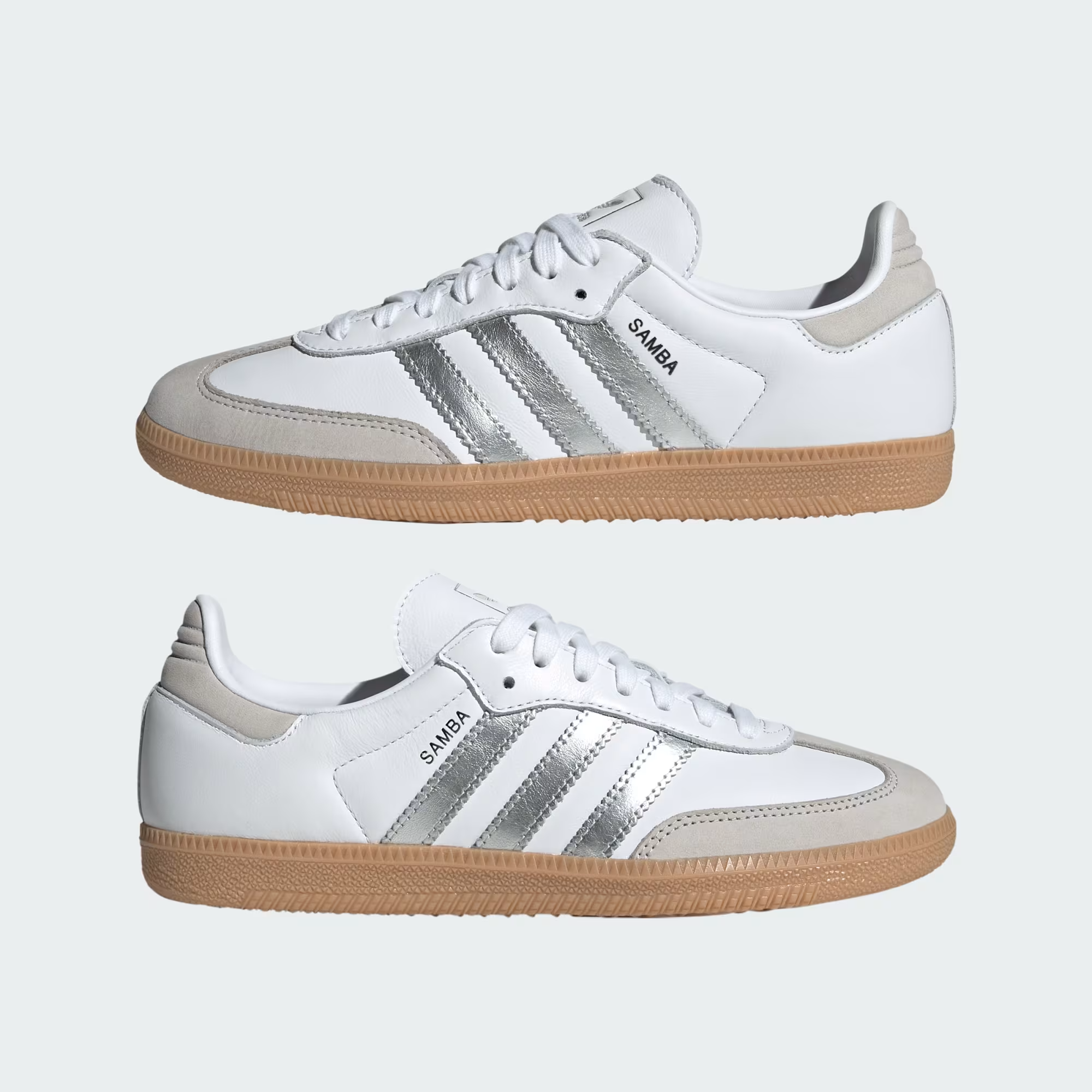 Giày Adidas Samba OG 'White Silver Metallic Grey' JI2725 - Ảnh 6