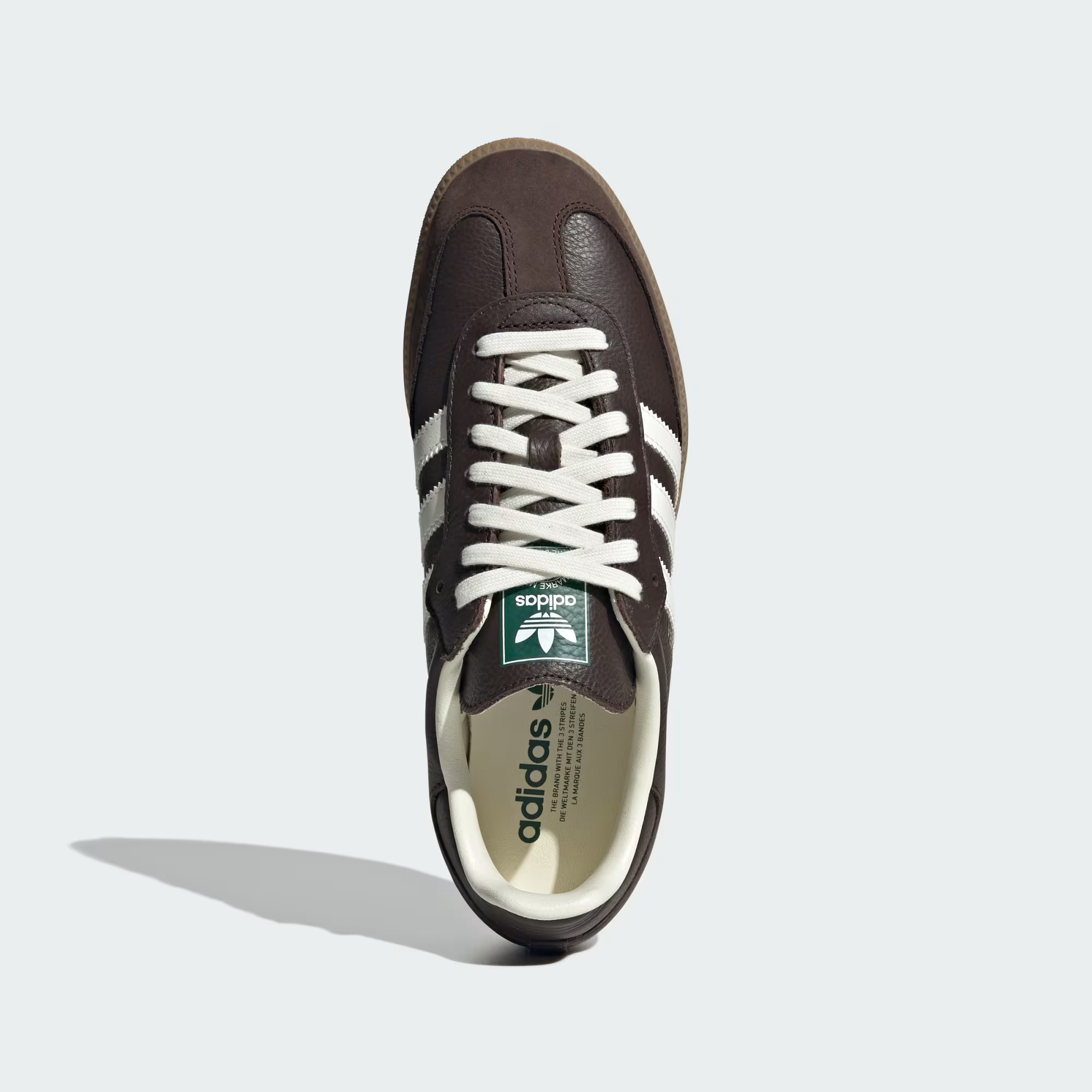 Alternative view of Giày Adidas Samba OG 'Dark Brown White' JR0891