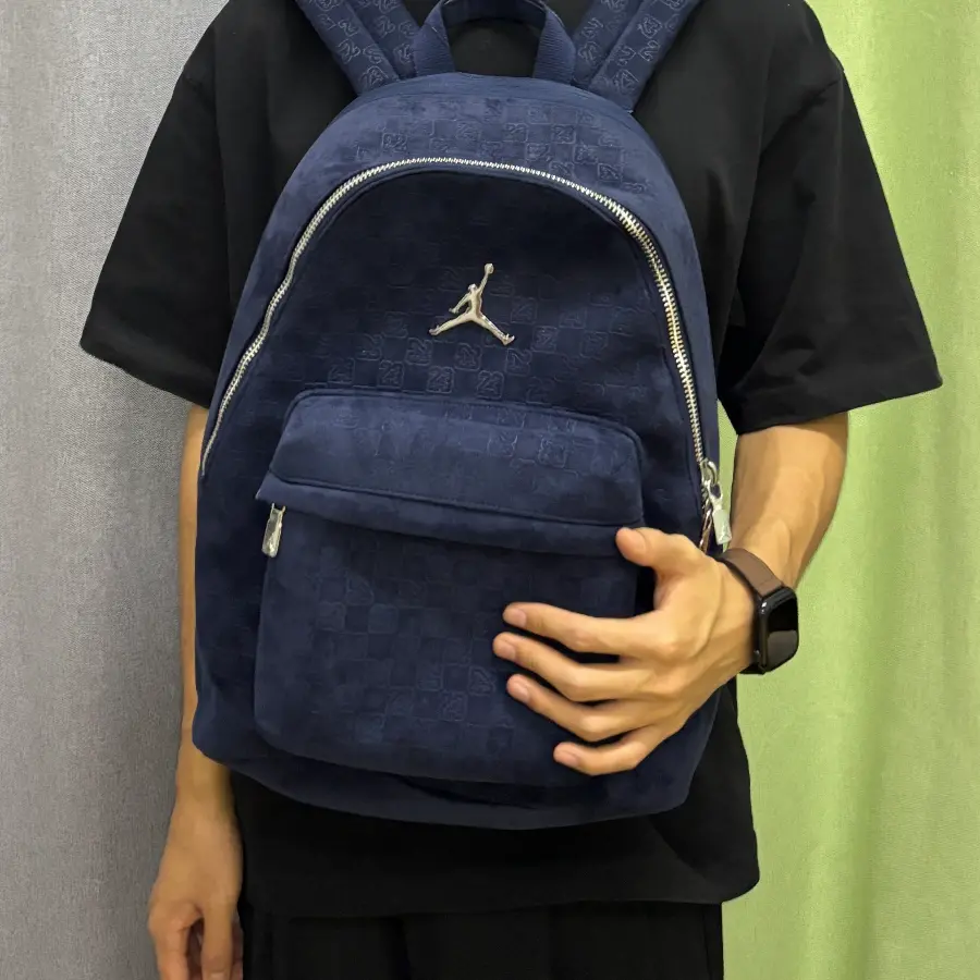 Alternative view of Balo Nike Jordan Monogram Suede 'Blue' JD2533180AD-001