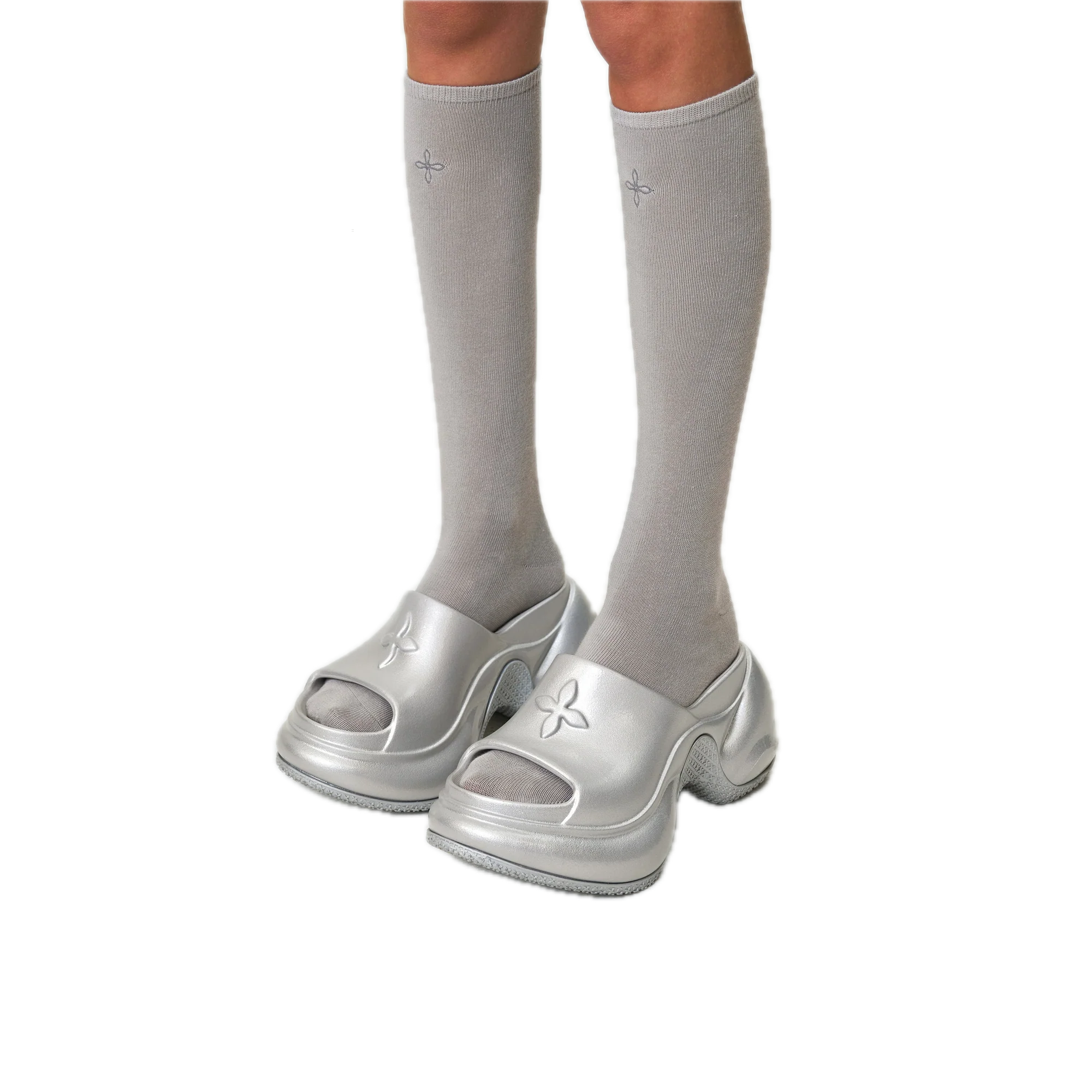 Alternative view of Dép SMFK Compass Wave High-Heel Bumper ‘Cream’ SL002SL