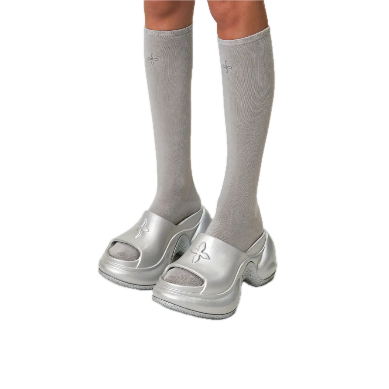 Alternative view of Dép SMFK Compass Wave High-Heel Bumper ‘Cream’ SL002SL