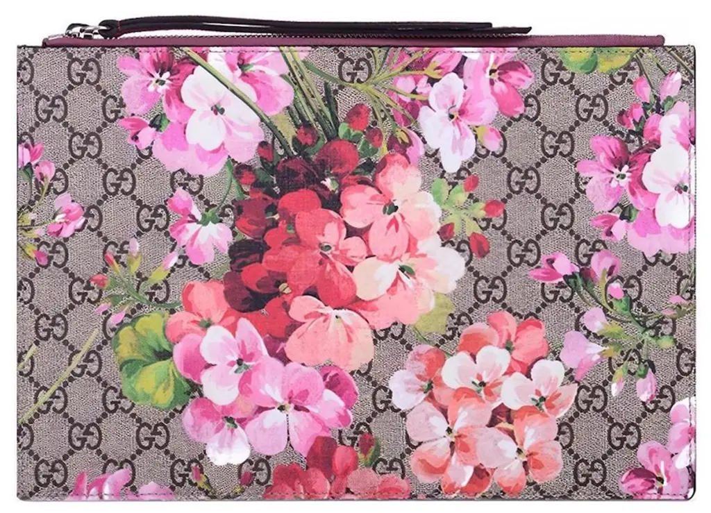 Túi Gucci GG Leather Large Clutch 'Geranium Print' 410807-KU23N-8693