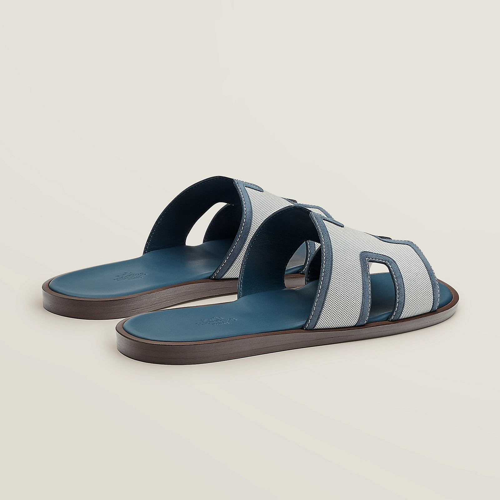 Alternative view of Dép Hermes Izmir Canvas Sandal 'Blue' H221821ZHB1395