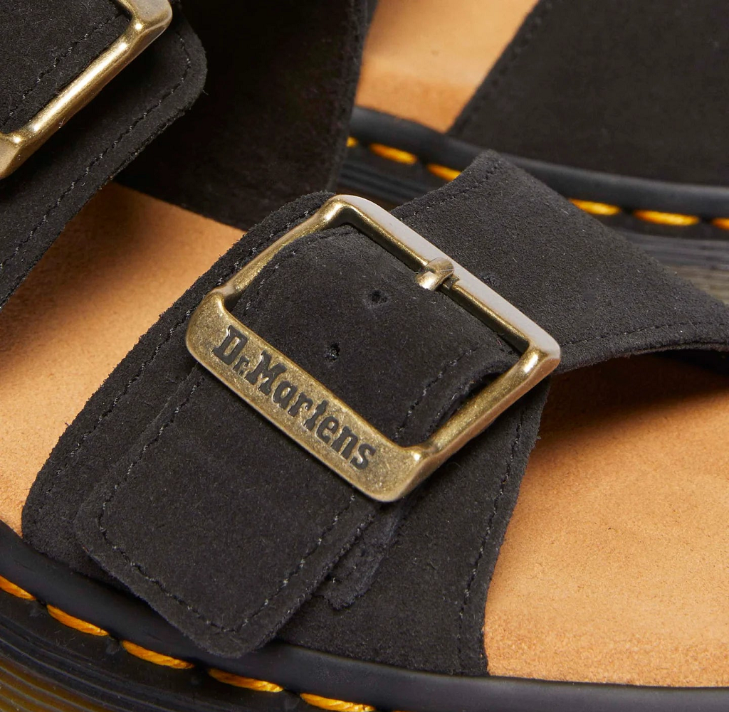 Dép Dr. Martens Josef Suede Slide 'Black E.H.' 41082001 - Ảnh 4