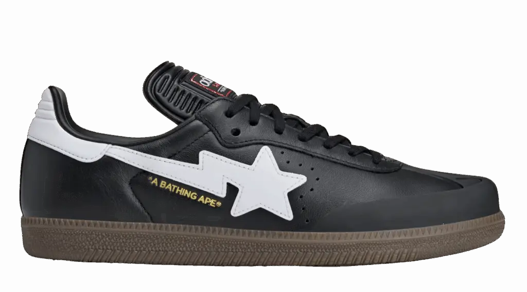 Giày Adidas Samba 'Bape Black White' JR9246
