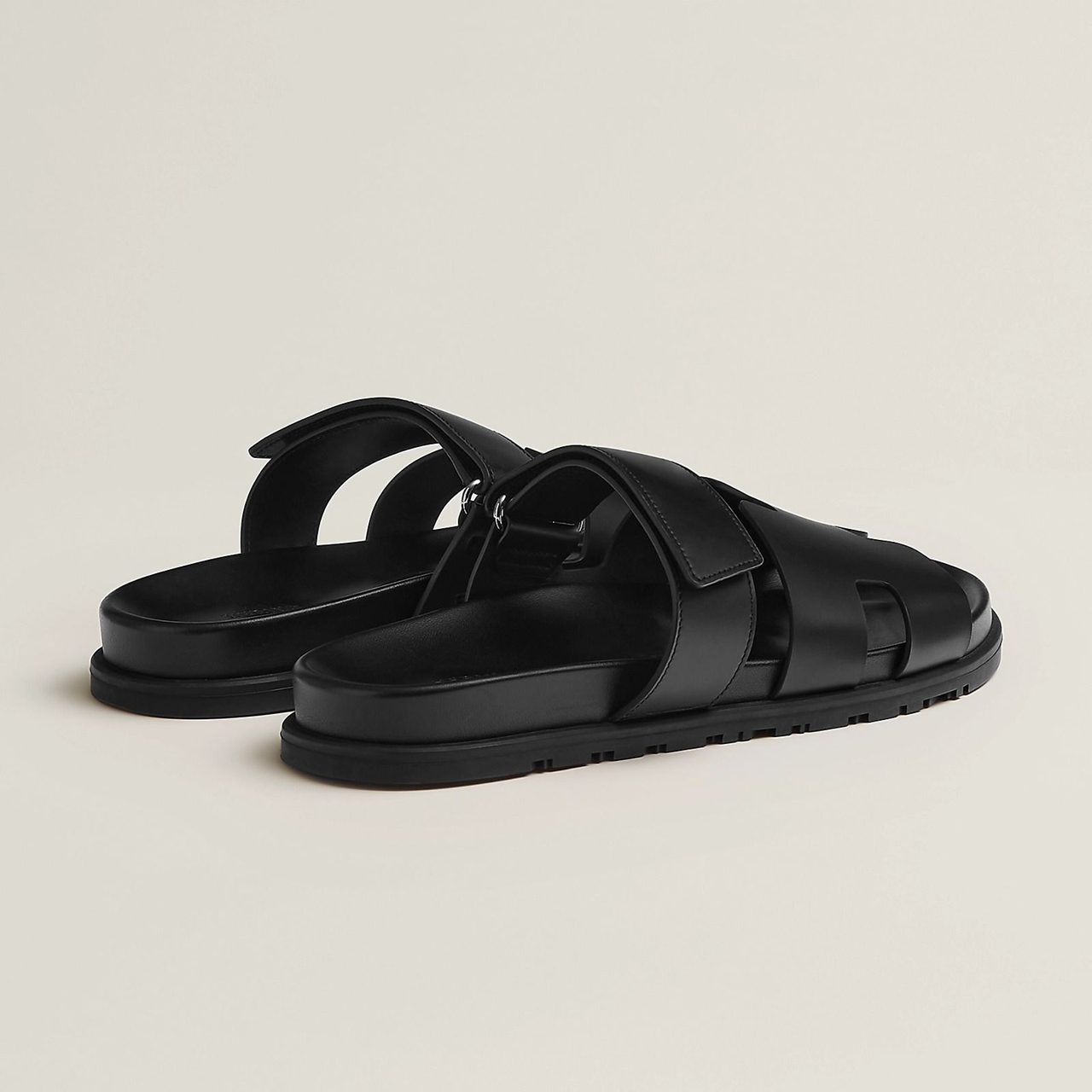 Alternative view of Dép Hermes Chypre Sandal 'Noir' H222000ZH01390