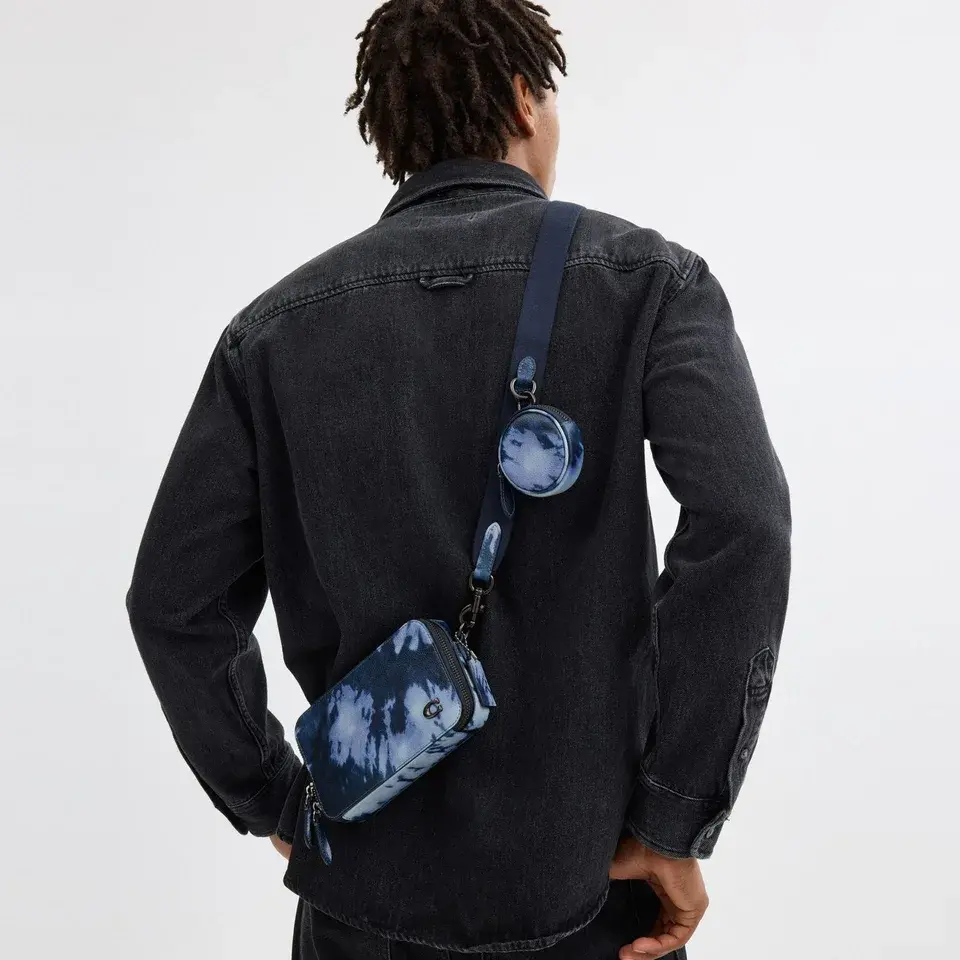 Alternative view of Túi Coach Charter Slim With Tie-Dye 'Blue' CU208-N6W