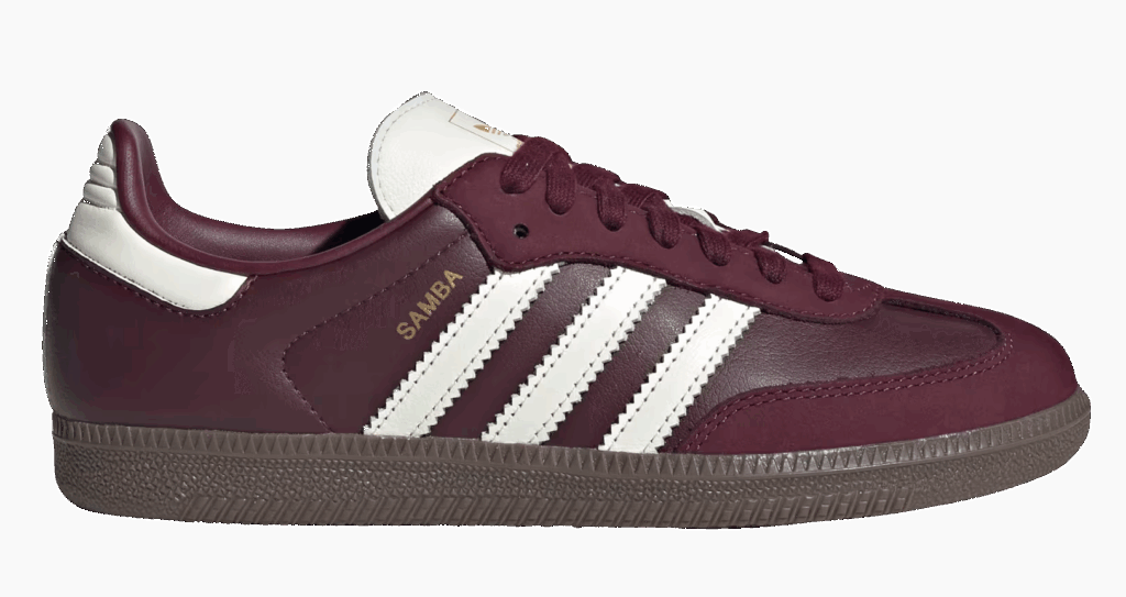 Giày Adidas Samba OG 'Maroon Off White Gum' JR8844