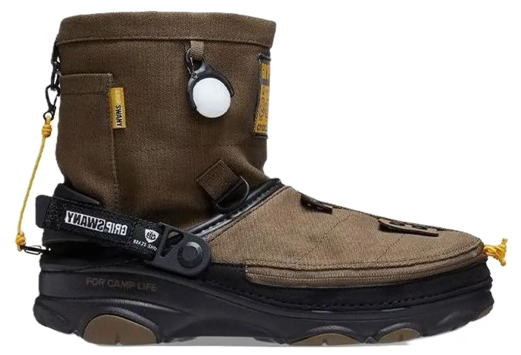 Dép Crocs Classic All-Terrain Clog Grip Swany x Atmos 'Olive' 208017-337