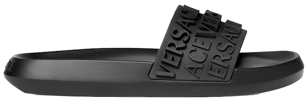 Dép Versace Logo Sliders 'Black' 1008730-1A05628-1B000