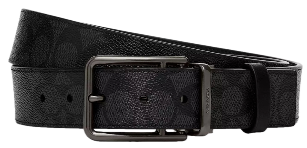 Thắt Lưng Coach Double Bar Buckle Belt 'Black' CY997-QBMI5