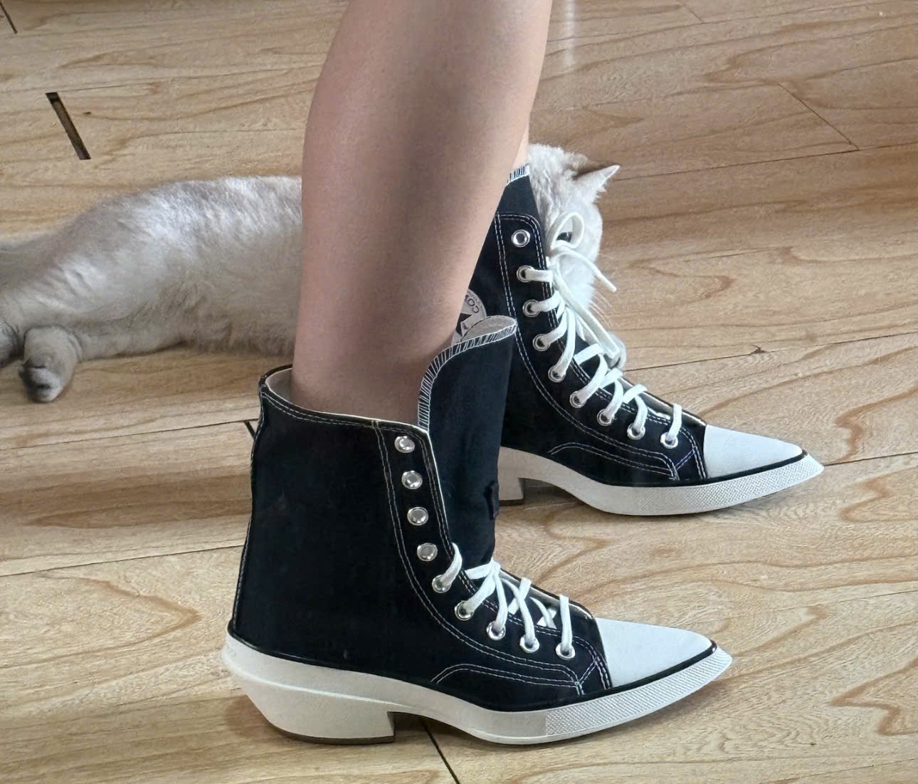 Giày Converse Chuck 70 Hi De Luxe Pointed 'Black White' A13016C - Ảnh 6