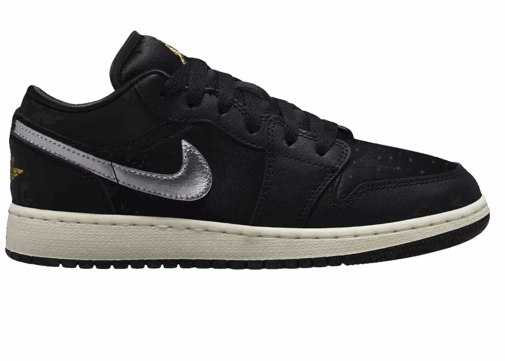 Giày Nike Air Jordan 1 Low SE 'Black Silver Sail Gold' FZ3921-001