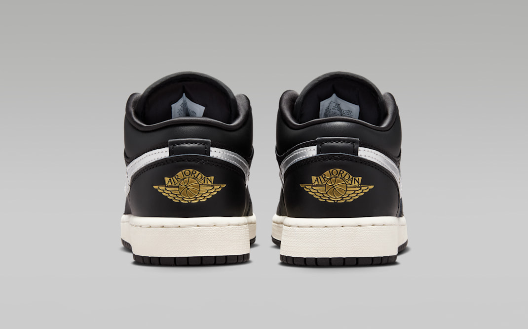 Giày Nike Air Jordan 1 Low SE 'Black Silver Sail Gold' FZ3921-001 - Ảnh 5