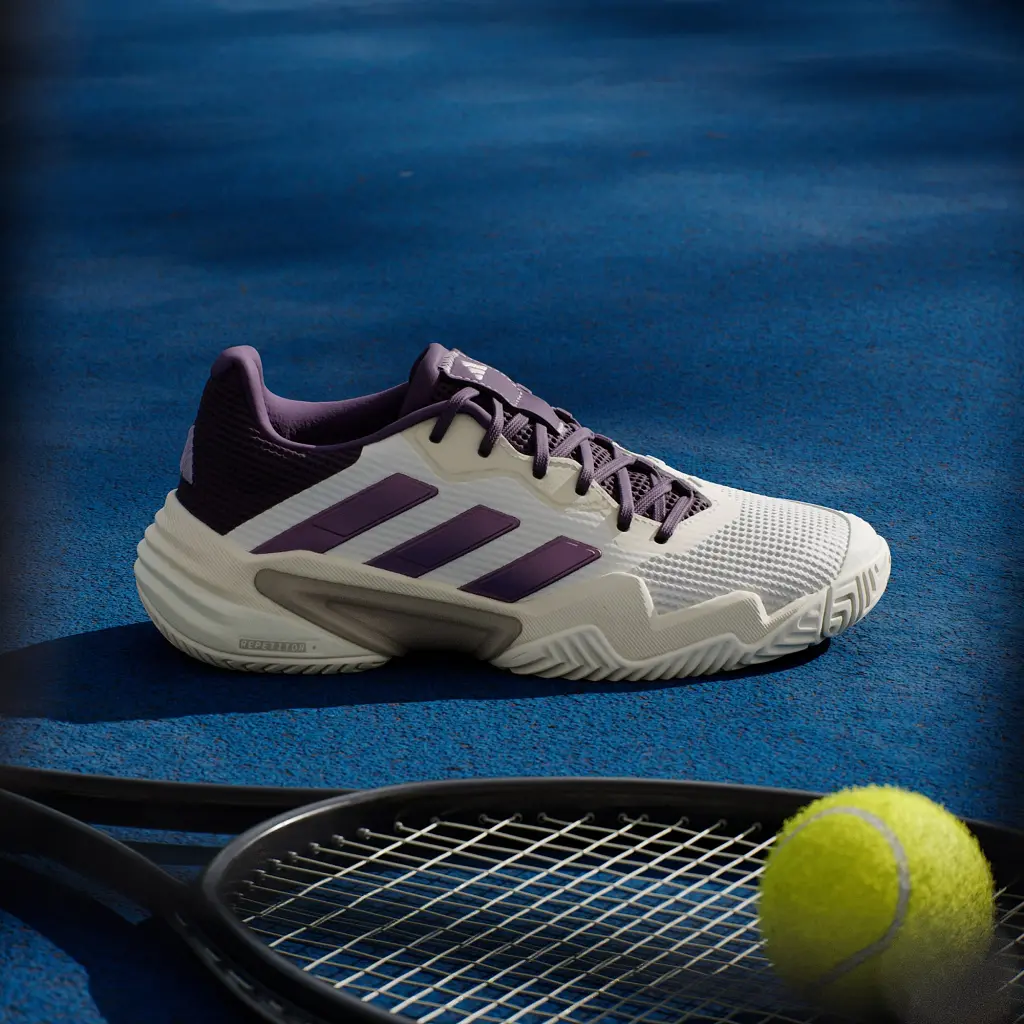 Alternative view of Giày Adidas Barricade 13 Core 'White Powder Aurora Plum' JR7814