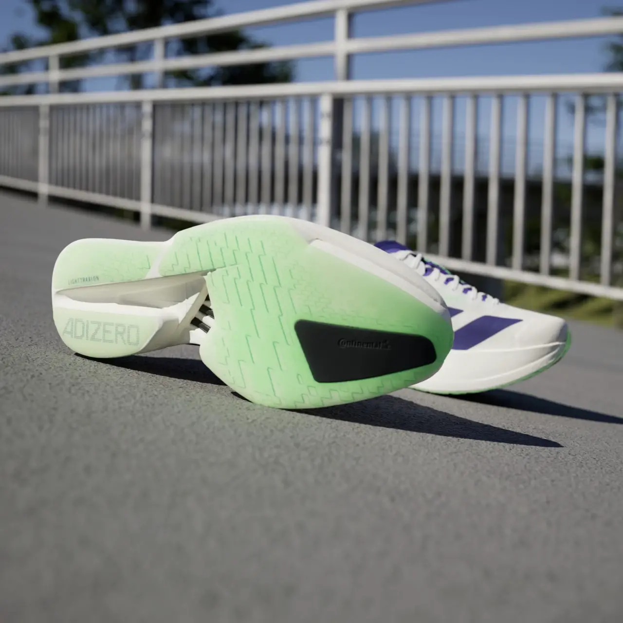 Alternative view of Giày Adidas Adizero Adios Pro 4 'White Purple' JR1656