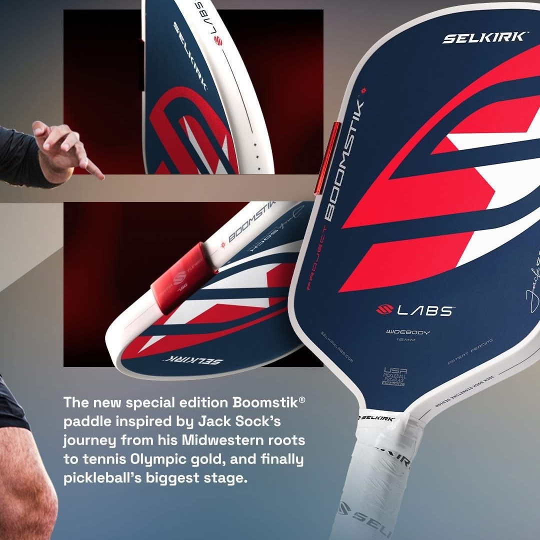 Vợt Pickleball Selkirk Boomstik Jack Sock Limited Edition 'White Red' - Ảnh 5