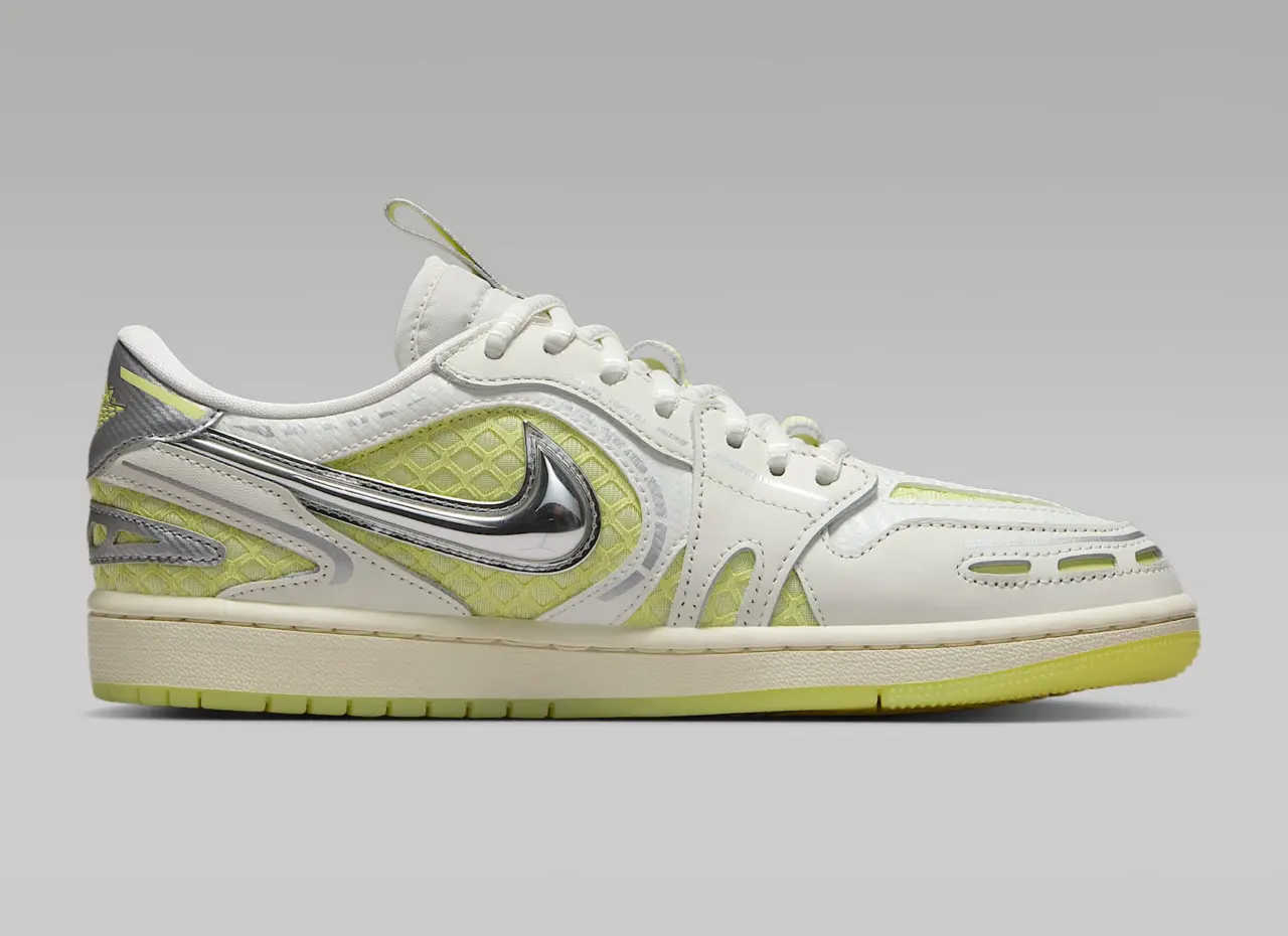 Alternative view of Giày Nike Air Jordan 1 Low 'Sail Luminous Green' HQ2186-130
