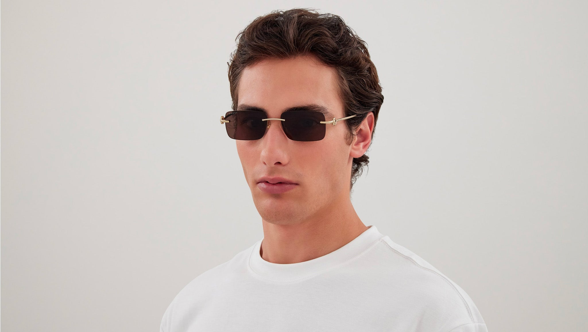 Alternative view of Kính Gucci Endura Rectangular Sunglasses ‘Gold’ GG1703S-004