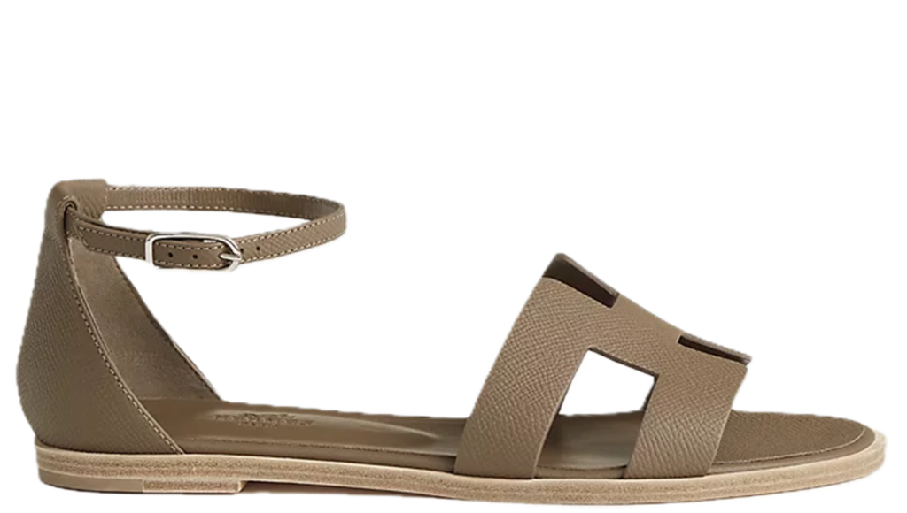 Dép Hermes Santorini Sandal 'Etoupe' H182138Z-X3370