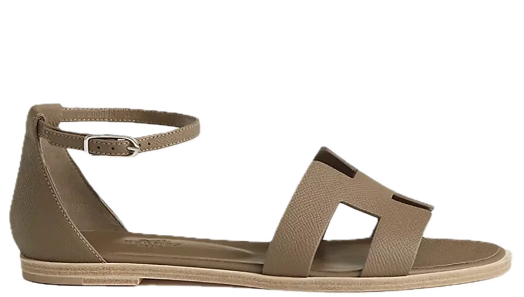 Dép Hermes Santorini Sandal 'Etoupe' H182138Z-X3370