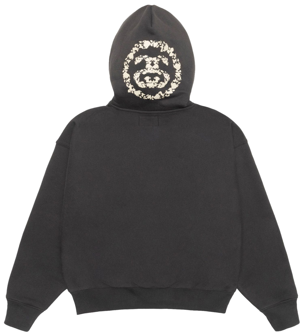Alternative view of Áo Stussy x Denim Tears Graphic Hoodie 'Black' 318050