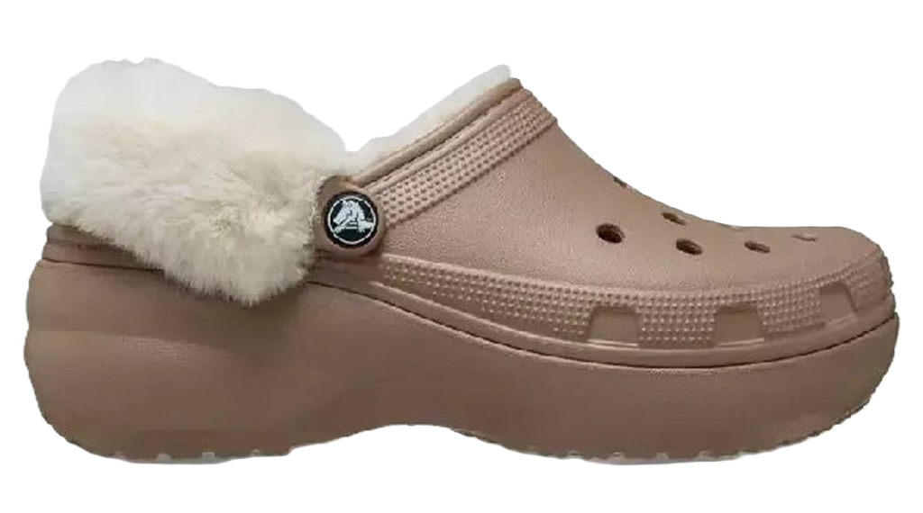 Dép Crocs Classic Platform Fuzz Lined Clog 'Latte' 212854-2Q9