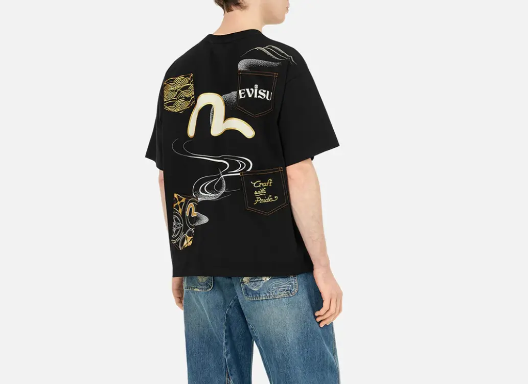 Alternative view of Áo Evisu Multi-Pocket 'Black' 2ESHTM5TS1151LFCT