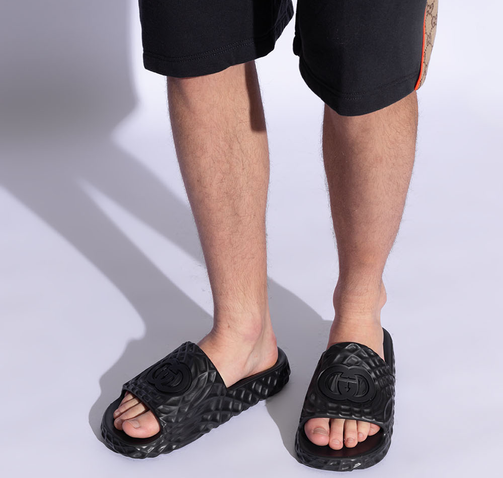 Alternative view of Dép Gucci Interlocking G Slide Sandal ‘Black’ 770801-J8710-1000