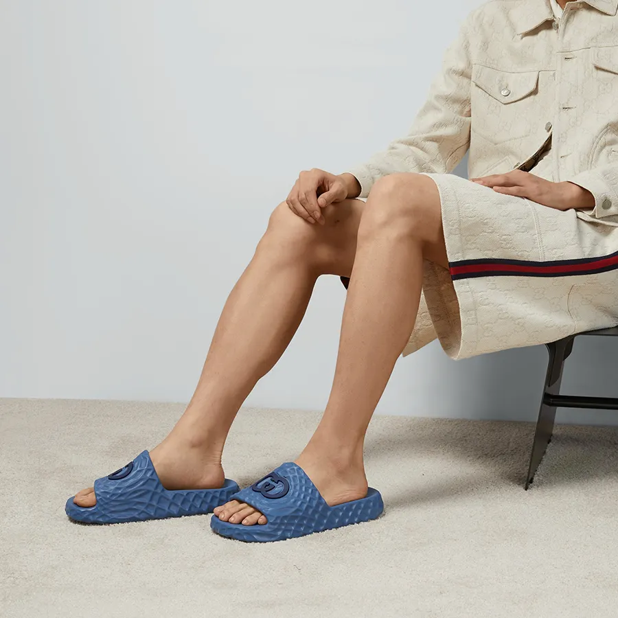 Alternative view of Dép Gucci Interlocking G Slide Sandal ‘Blue’ 770801-J8710-4743