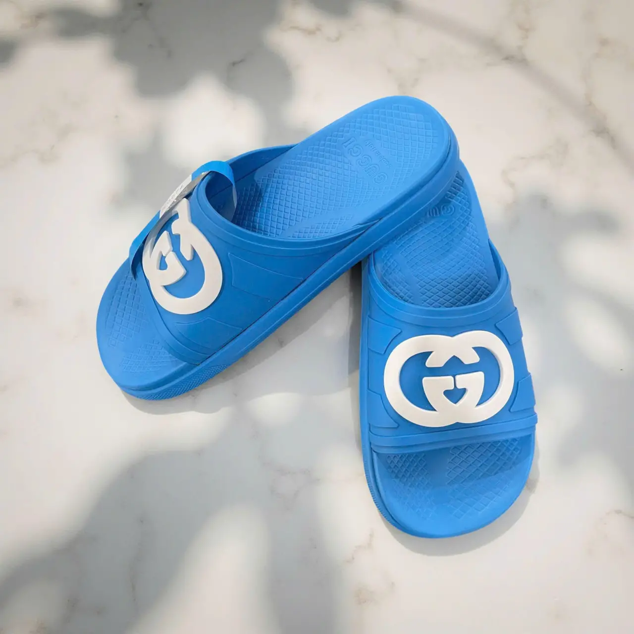 Alternative view of Dép Gucci Interlocking G Slide ‘Blue’ 780296-J8700-4219