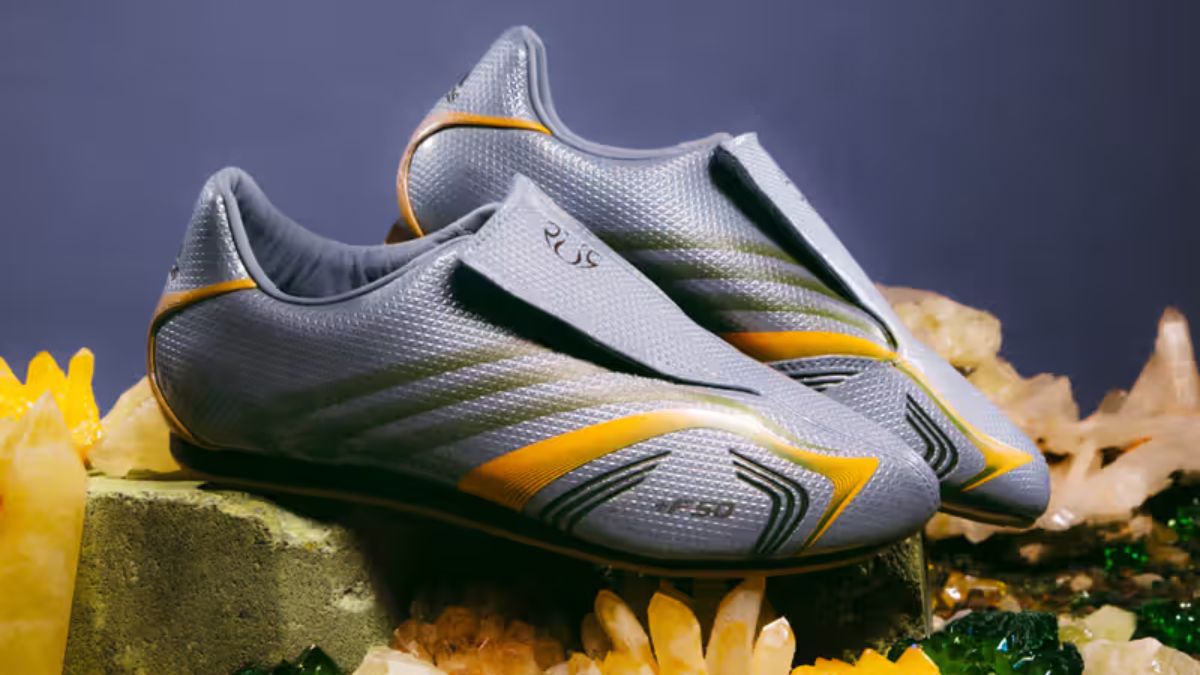 Giay Concepts x adidas Taekwondo F50 Selene voi thiet ke sang trong va chi tiet anh kim
