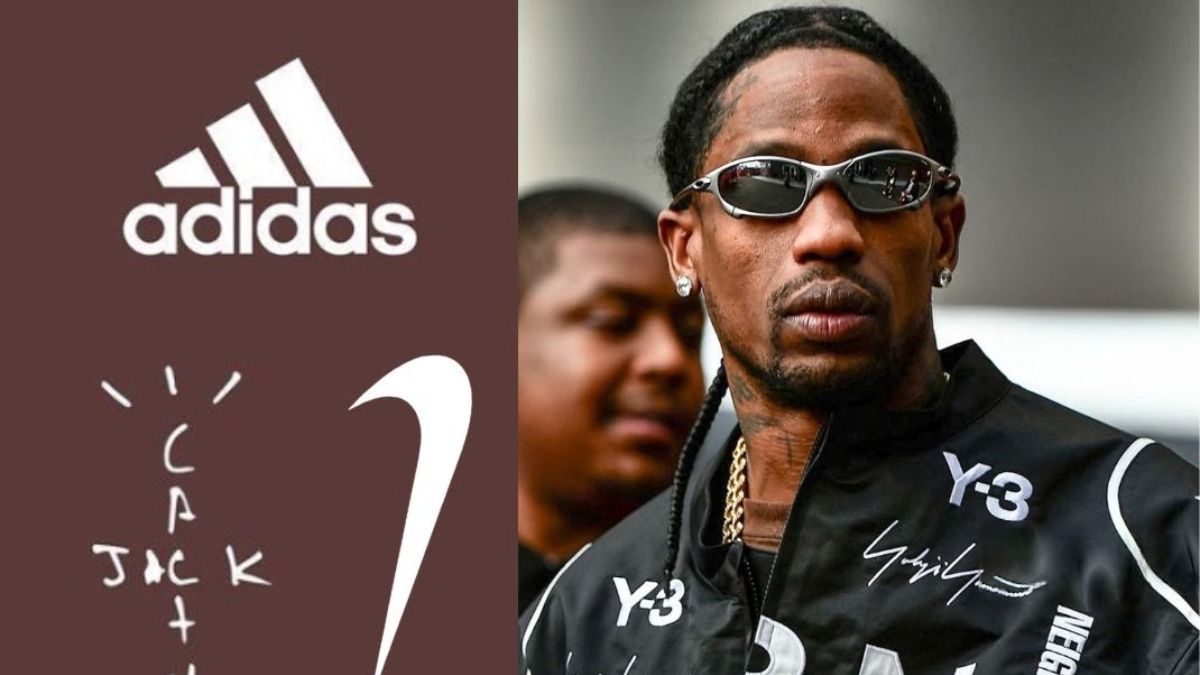 Travis Scott mang giay adidas tren san khau Astroworld