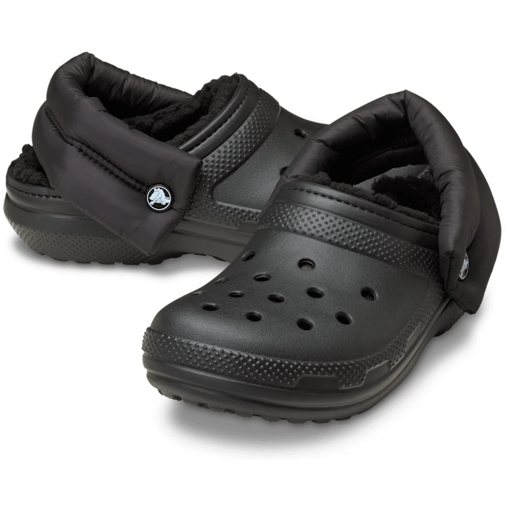 Alternative view of Dép Crocs Puff Strap Lined Clogs 'Black' 211979-001