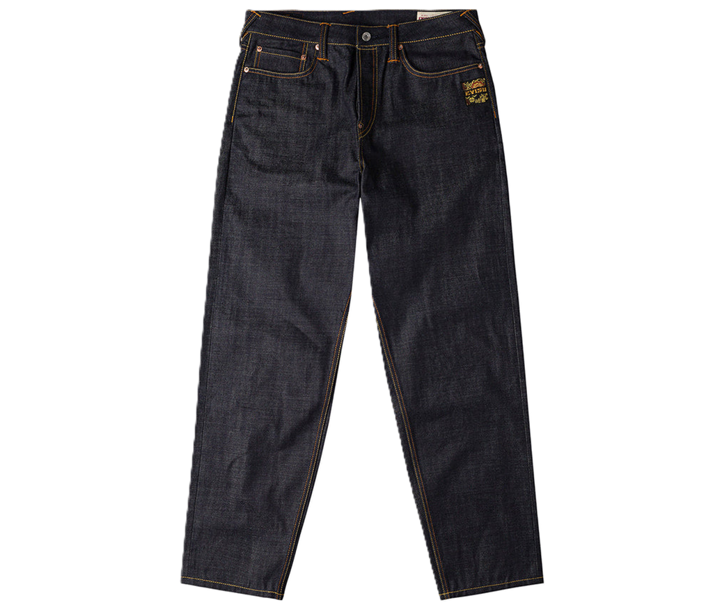 Quần Evisu Handbrush Daicock Print with Wave Embroidery Jeans ‘Indigo’ 2EAHTM5JE106730DN