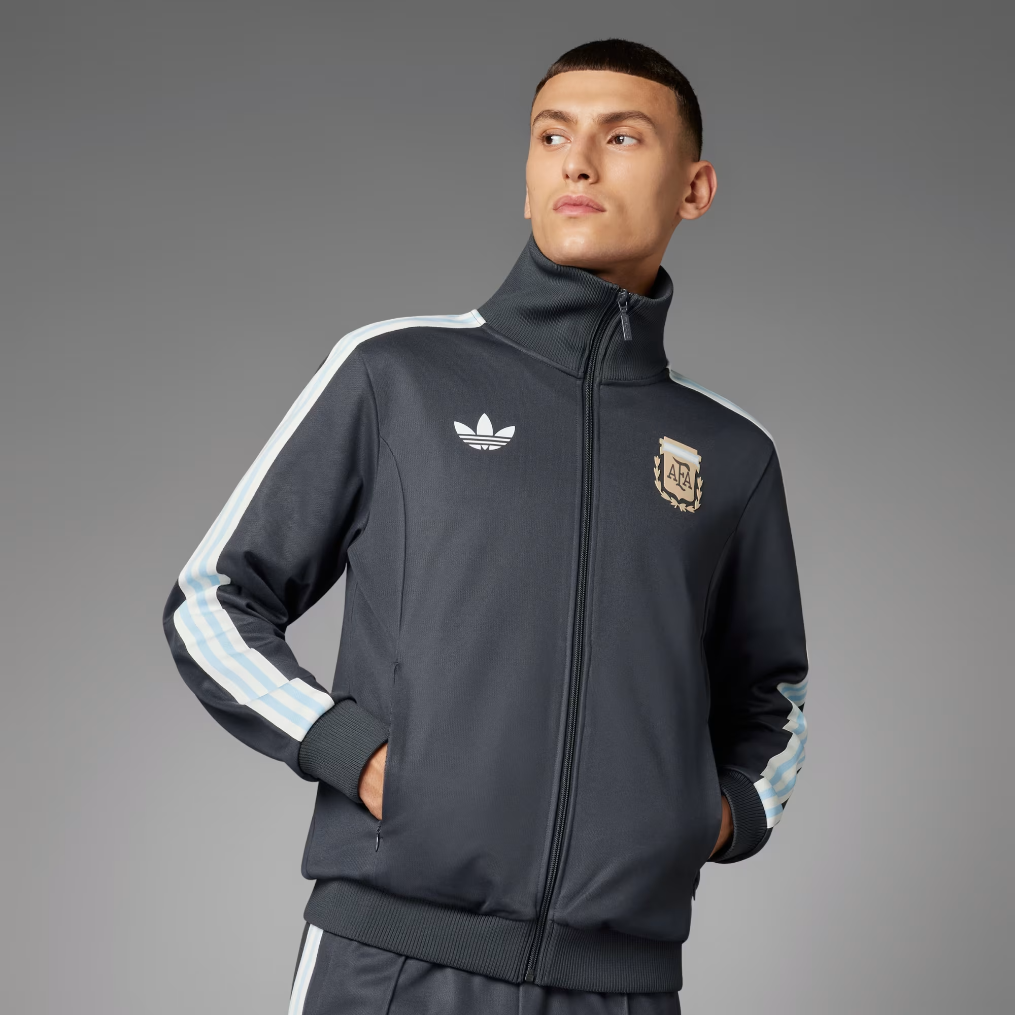 Alternative view of Áo Adidas Argentina Beckenbauer 'Utility Black' IU2155