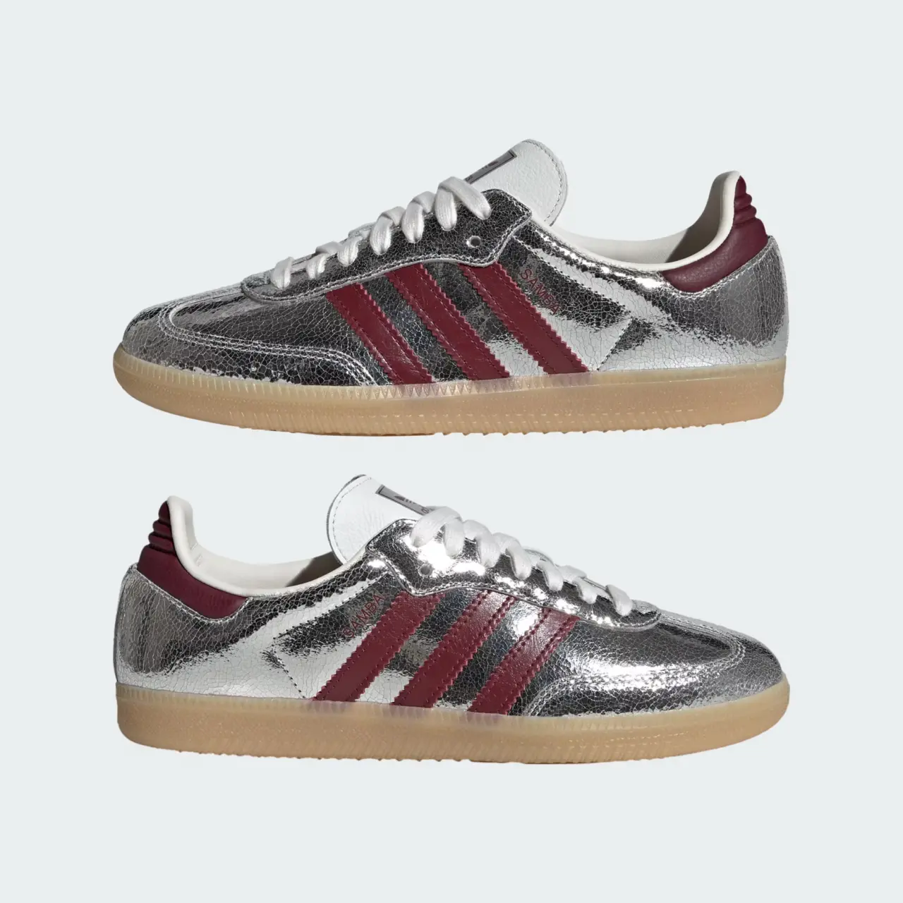 Alternative view of Giày Adidas Samba OG 'Silver Metallic' KI9386
