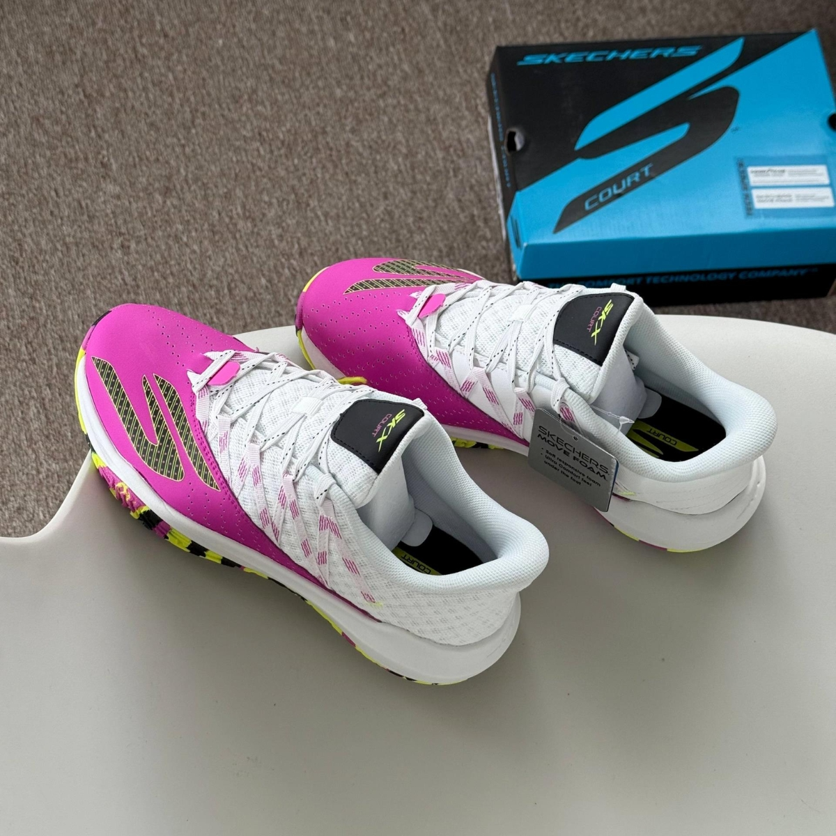 Giày Skechers Viper Court Rally 'Pink White' 172110C-HPBK - Ảnh 5