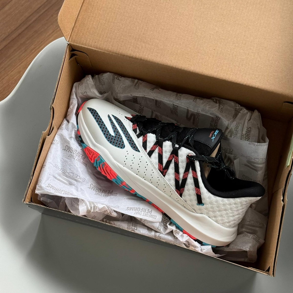 Alternative view of Giày Skechers Viper Court Rally 'White Light Blue' 172110C-WPLB