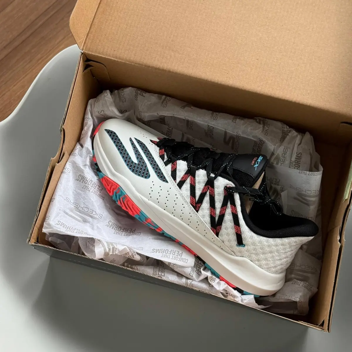Alternative view of Giày Skechers Viper Court Rally 'White Light Blue' 172110C-WPLB