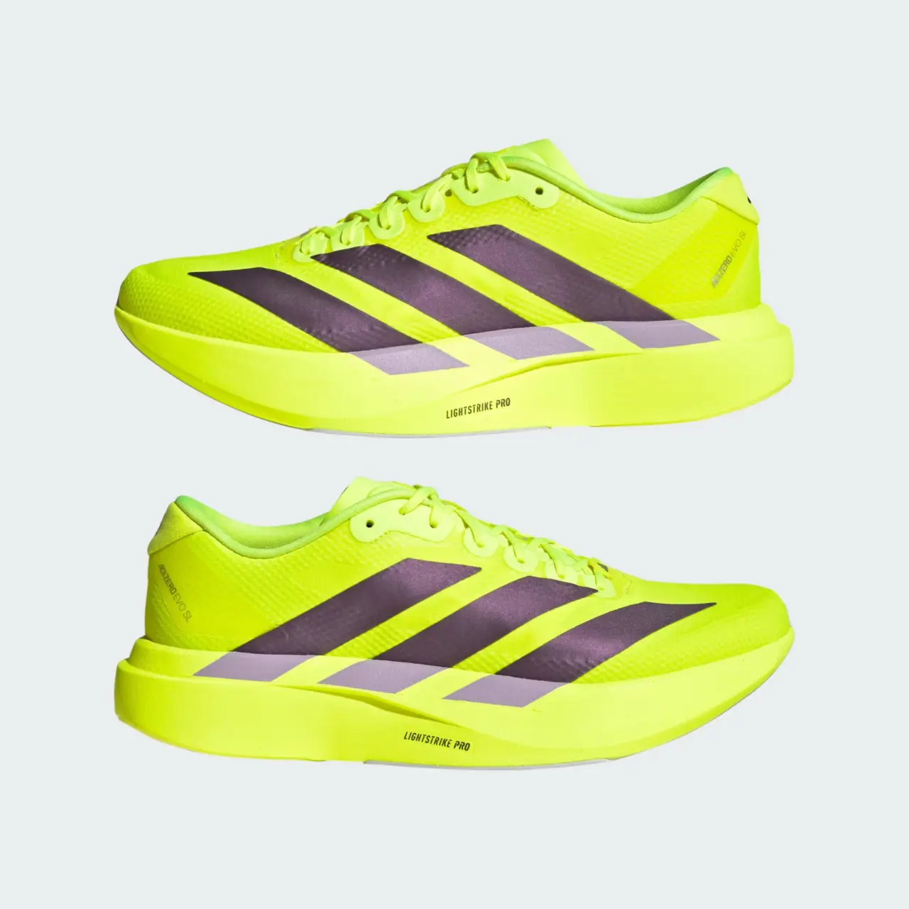 Alternative view of Giày Adidas Adizero EVO SL 'Solar Yellow' JR2024