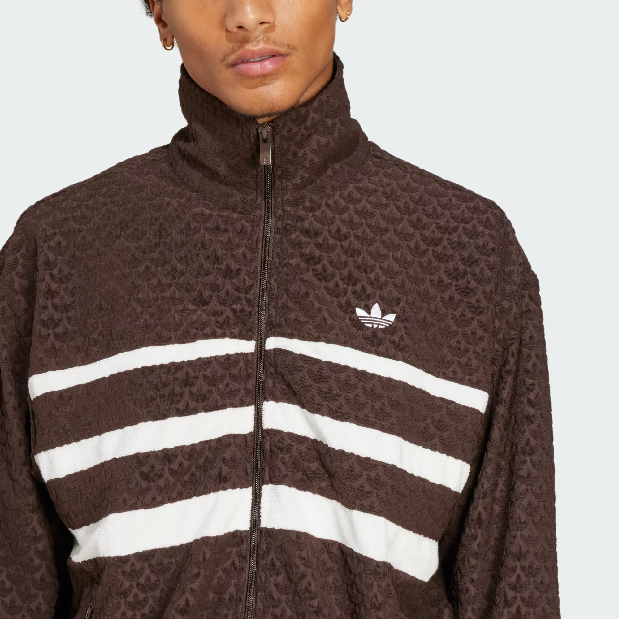 Áo Adidas Originals Monogram 'Dark Brown' JP4419 - Ảnh 5