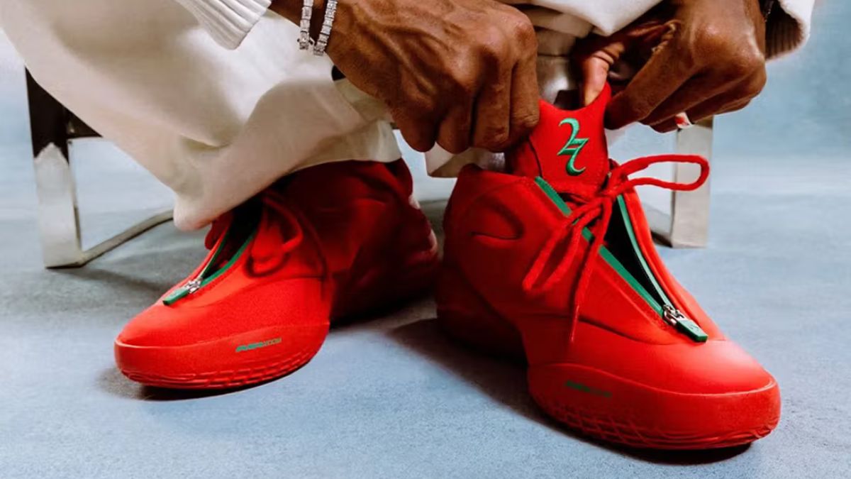 Converse Shai 001 Winter Red voi mau do va xanh la, thiet ke le hoi