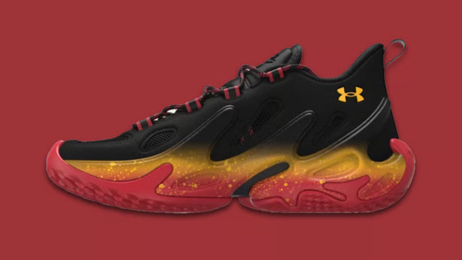 Hinh anh 5: Hinh anh doi giay Curry 13 cua Under Armour, thiet ke moi la voi co cao va mang da lon, bieu tuong chia tay cua Steph Curry.