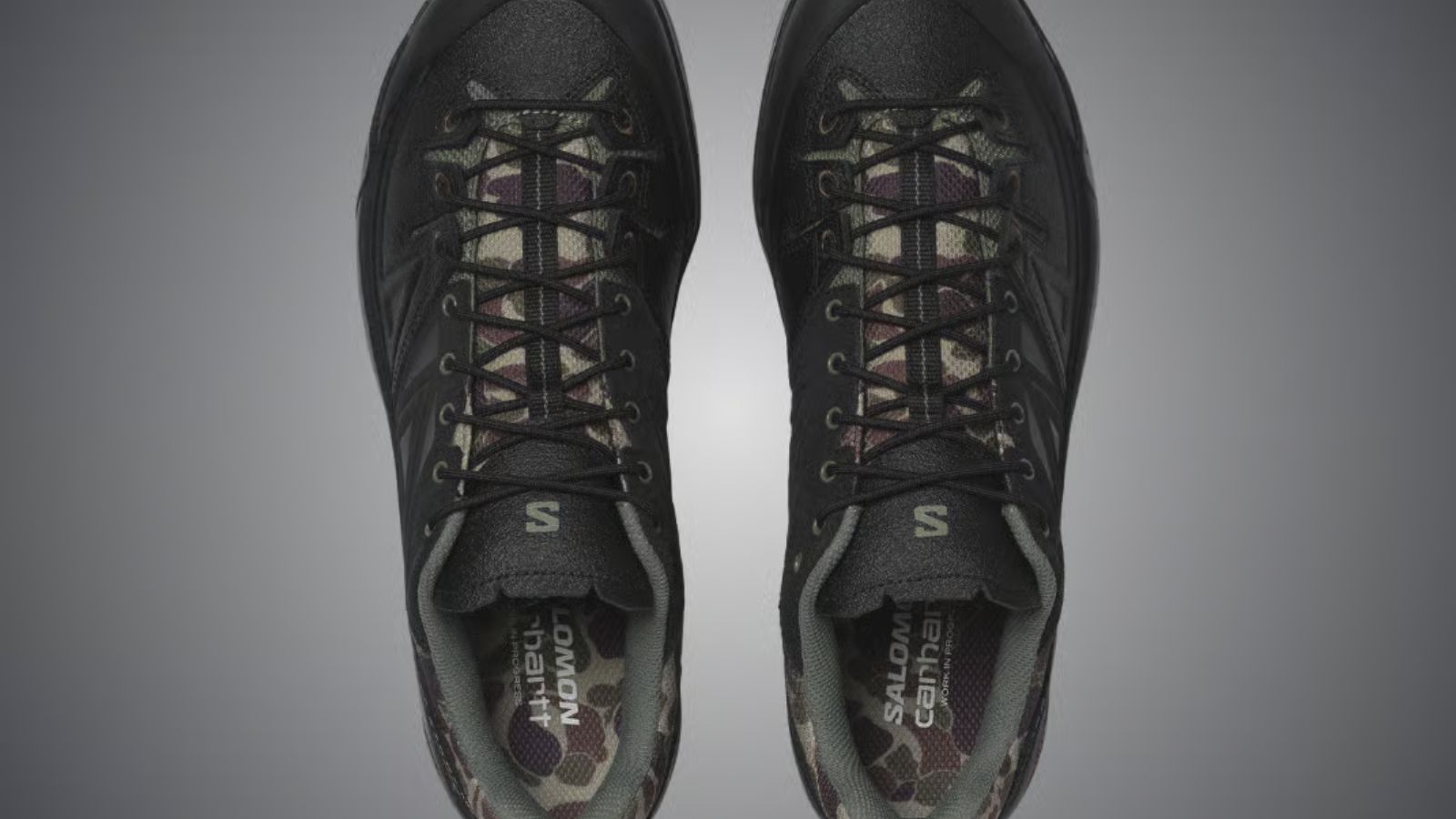 Hinh anh 6: Doi giay Carhartt WIP x Salomon X-ALP voi hoa tiet camo va chat lieu da lon