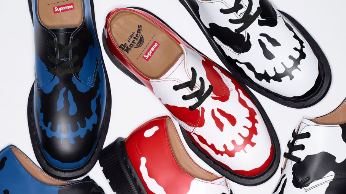 Phien ban Supreme x Dr. Martens 1461 3-Eye voi thiet ke dau lau