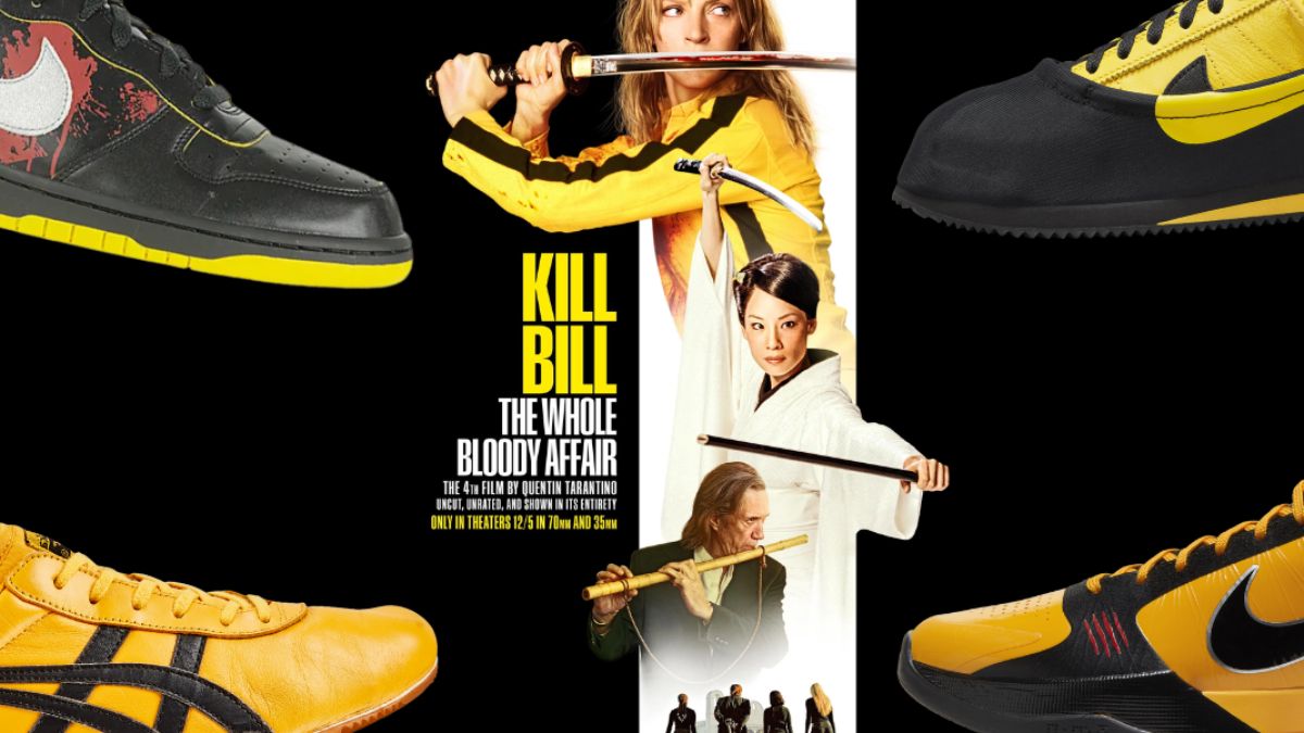 Giay sneaker vang-den lay cam hung tu Kill Bill va Bruce Lee