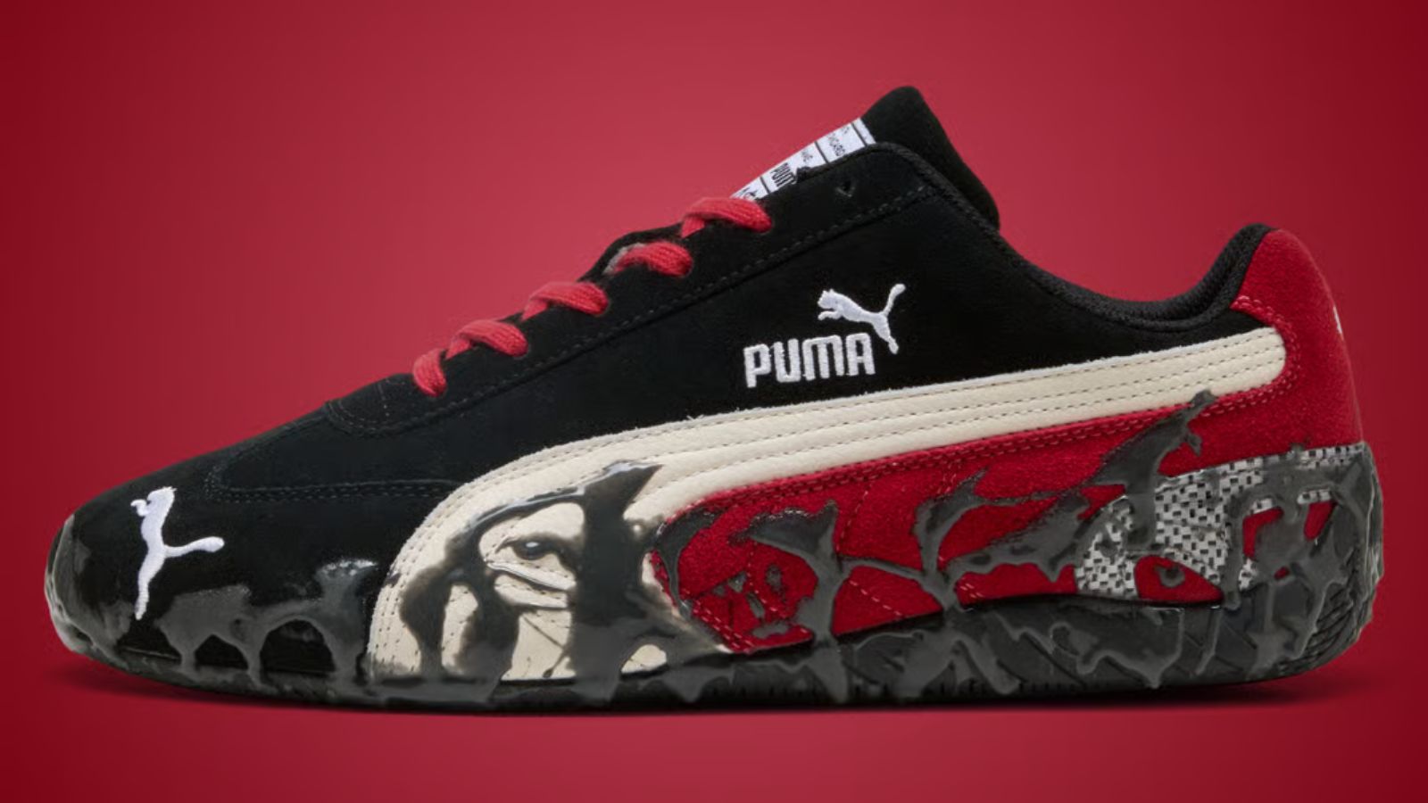Hinh anh 1: Hinh anh giay A$AP Rocky x Puma Speedcat voi thiet ke goop doc dao